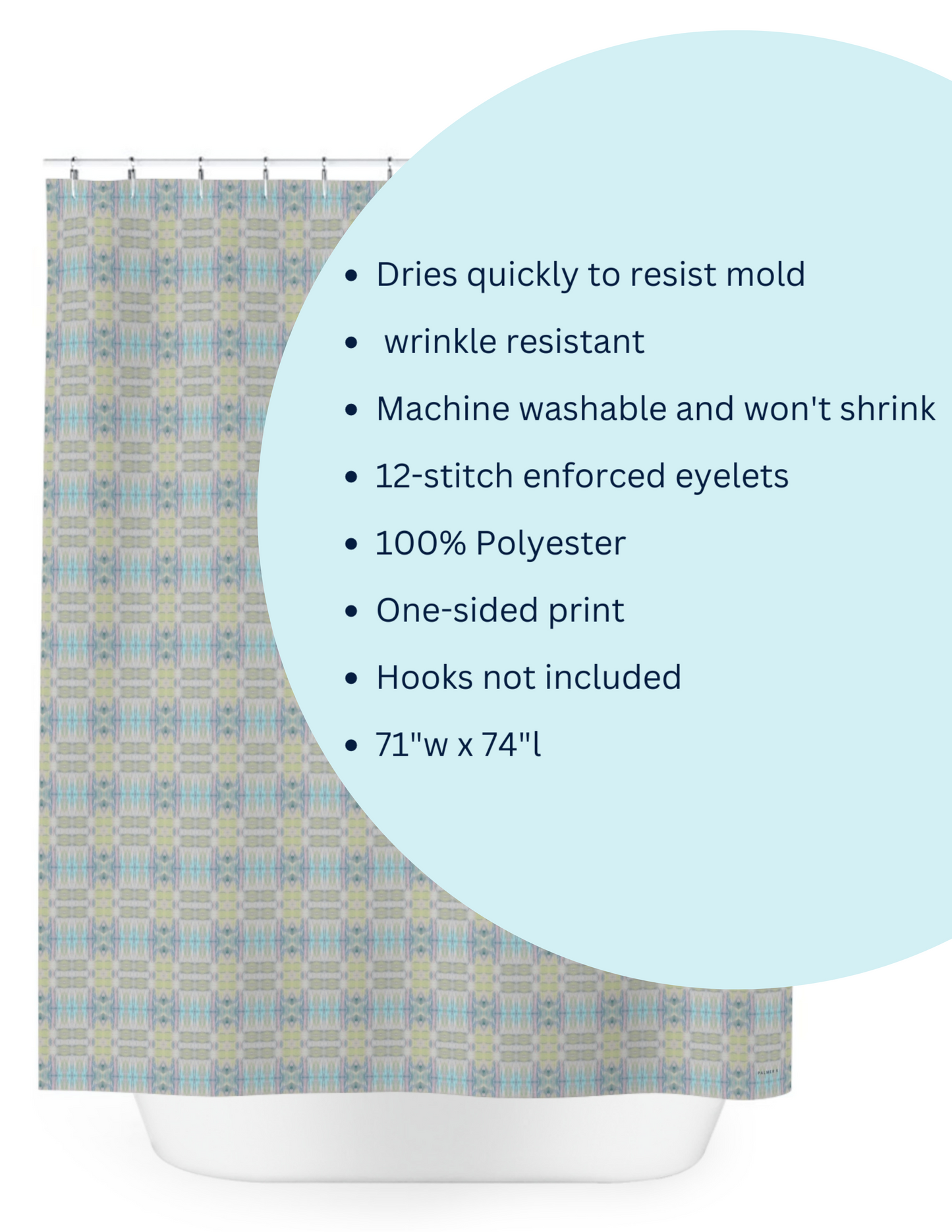 Shower Curtain - South Beach Tides 2 (SING/P6A)