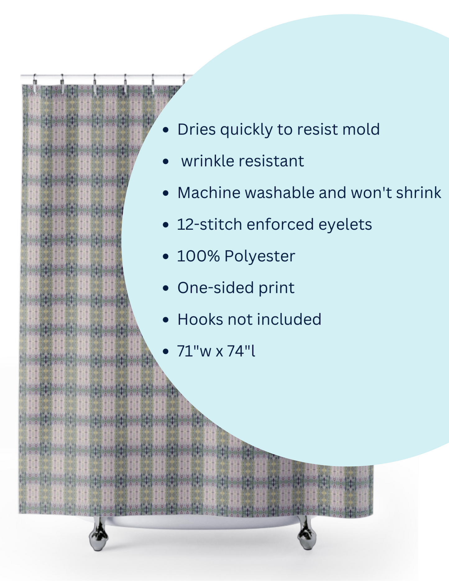 Shower Curtain - Hourglass Plaid (TR/P10A)