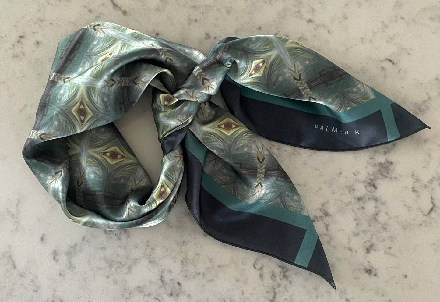 Luxury Silk Scarf - Polyrhythmic Eye (SAX/P6)