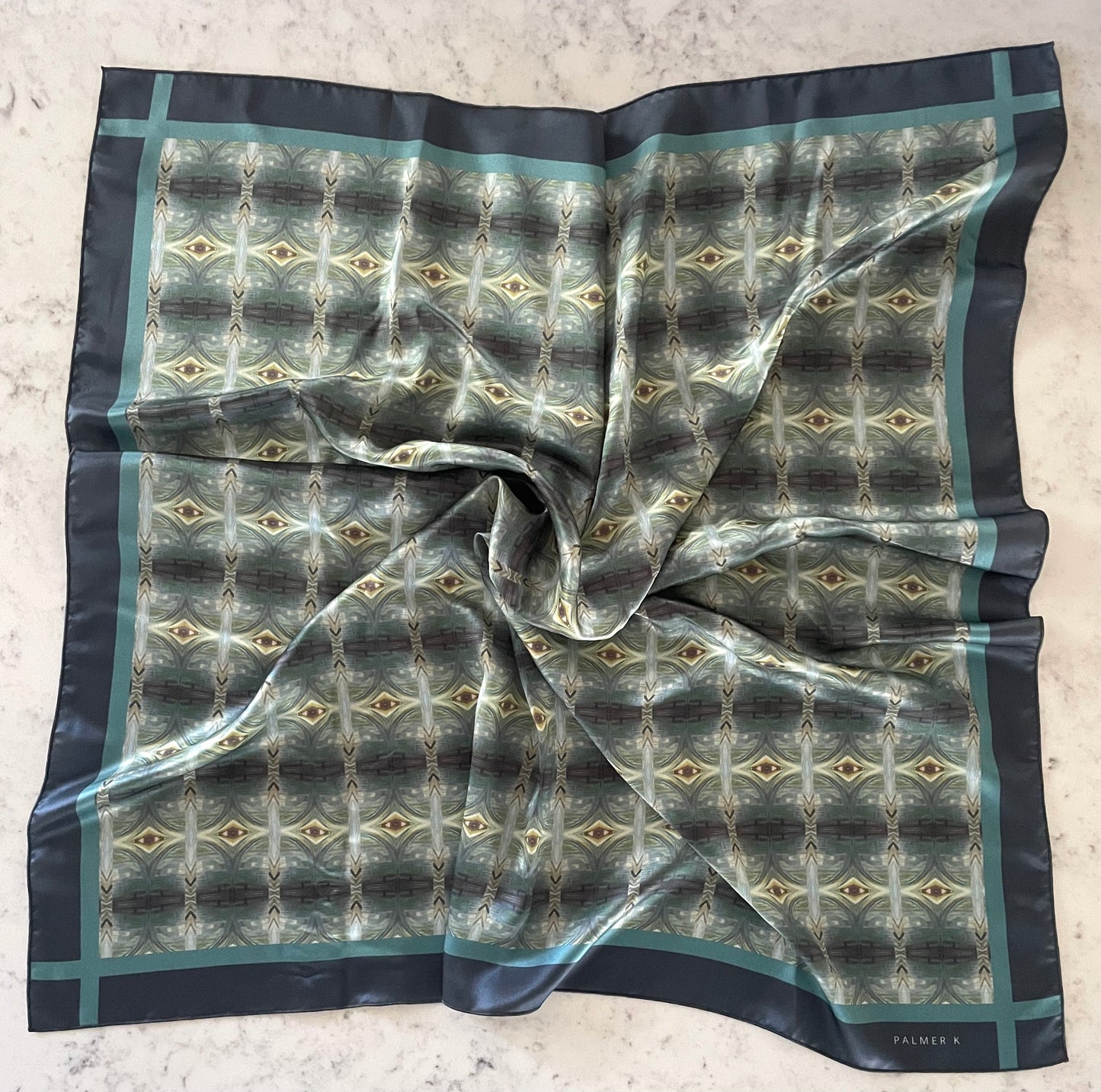 Luxury Silk Scarf - Polyrhythmic Eye (SAX/P6)