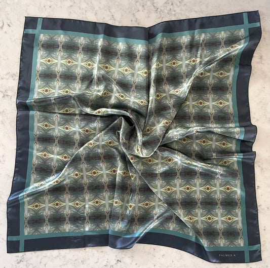 Luxury Silk Scarf - Polyrhythmic Eye (SAX/P6)