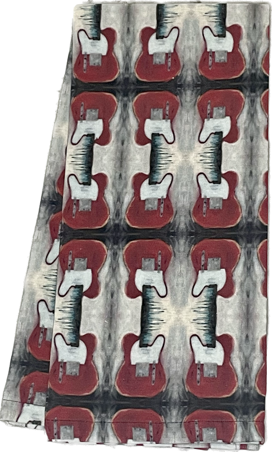 Tea Towel - Red Telecaster Guitars (OMB/P1)