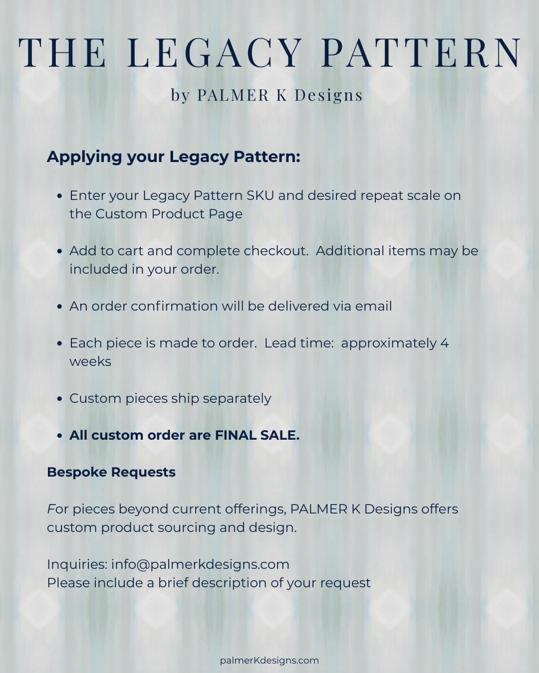 The Legacy Pattern Commission