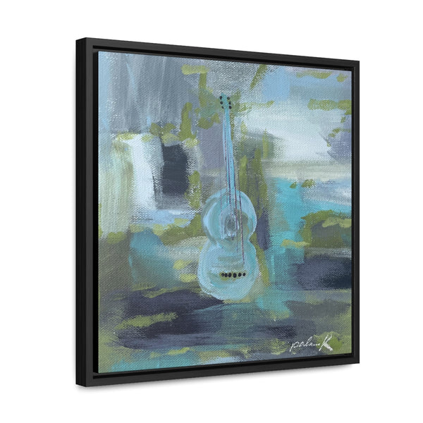 Gallery Canvas Wrap Print with solid wood float frame - "Angel in Blue Jeans"